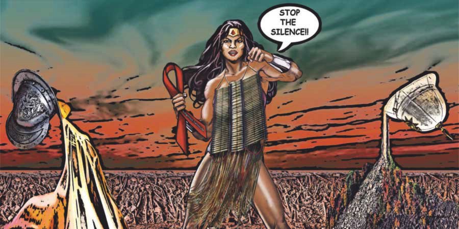 Mary V. Longman, "Warrior Woman: Stop the Silence!!" billboard