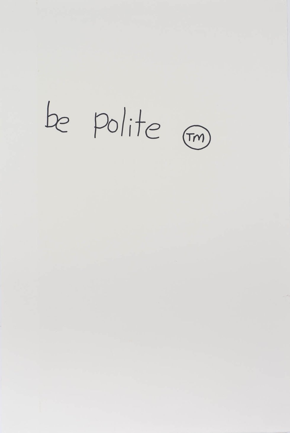Gordon Bennett, "Notes to Basquiat: Be Polite," 1998