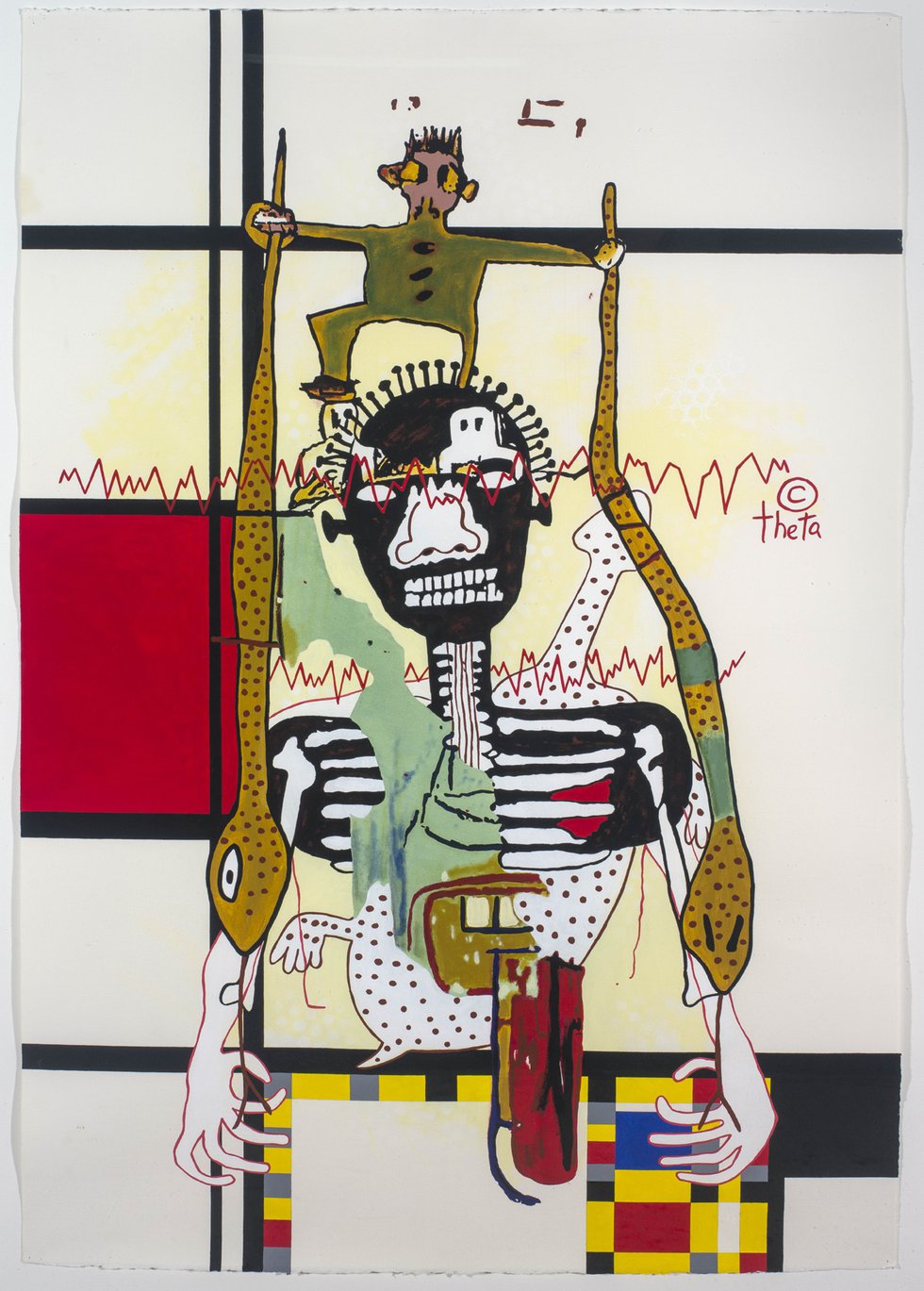 Gordon Bennett, "Notes to Basquiat: To Dance on a Tightrope," 1998