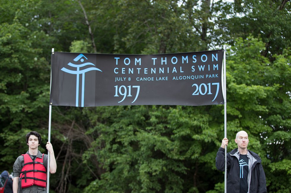 Paul Walde, "Tom Thomson Centennial Swim," July 8, 2017