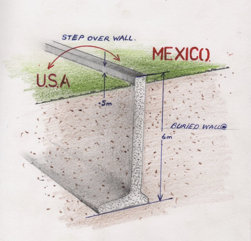 Richard Wilson, "Proposed United States Border with Mexico," 2017