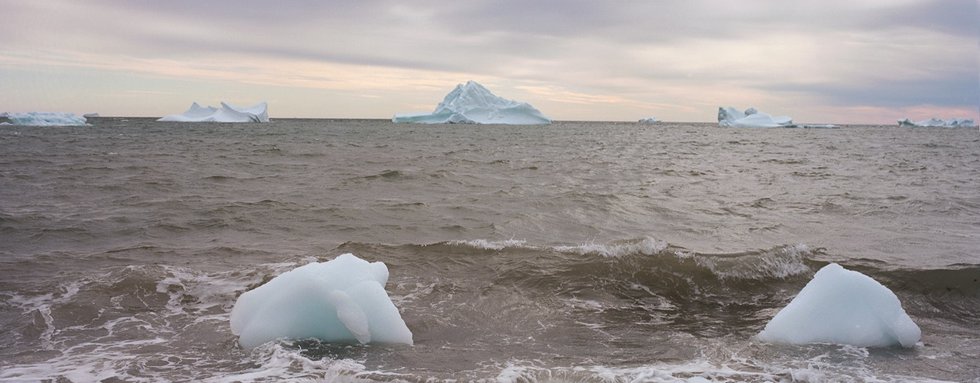 Tara Nicholson, "Arctic Claims series, Icebergs, (detail) Disko Bay," 2015