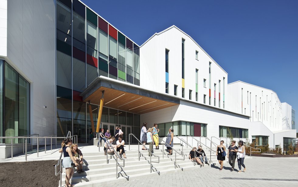 The main entrance of Emily Carr University of Art and Design in Vancouver. Photo courtesy of ECUAD.