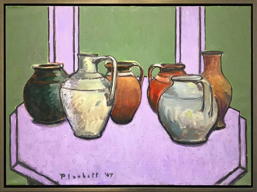 Joseph Plaskett, "Pots on Octagonal Table (4)," nd