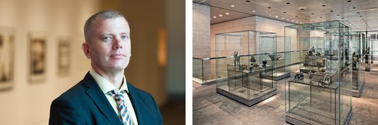 Left: Stuart Keeler, newly appointed Senior Art Curator at TD Bank Group. Right: The TD Inuit Art Collection located in downtown Toronto