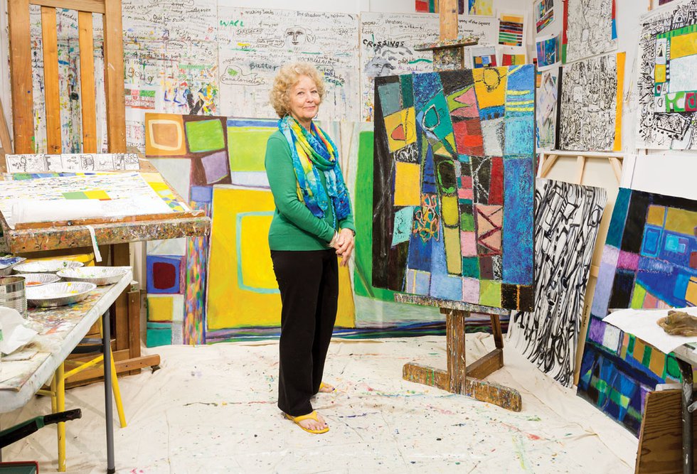 Sylvia Tait in her studio. Photo by Blaine Campbell.