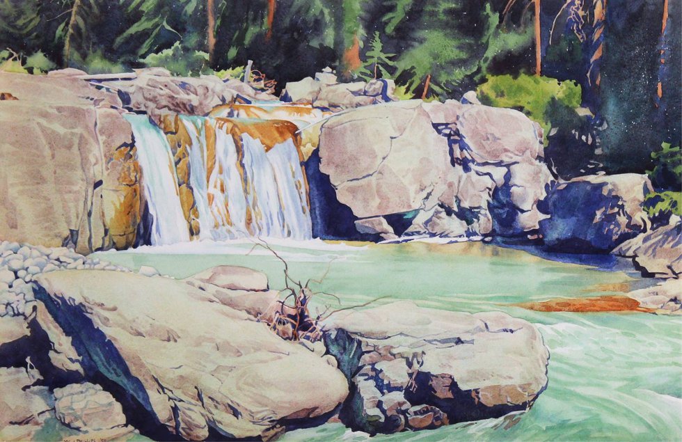 W.J. Phillips, &quot;Falls Near The Icefields,&quot; 1950