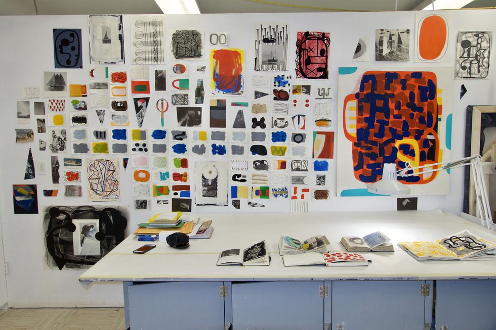 Mark Dicey’s studio during a 2017 Banff Centre residency