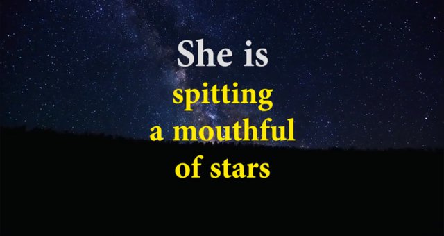 Gregory Scofield, &quot;She is Spitting a Mouthful of Stars,&quot; 2018