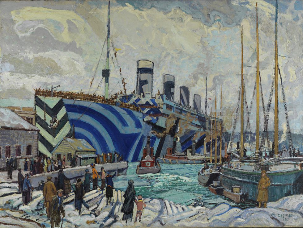 Arthur Lismer, "Olympic with Returned Soldiers," 1919