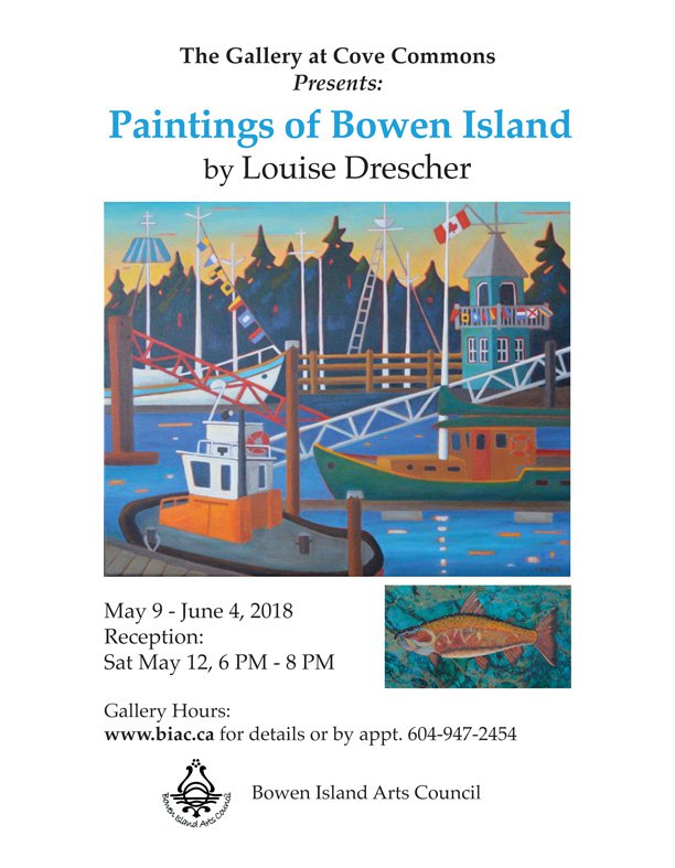 Louise Drescher, "Paintings of Bowen Island," 2018