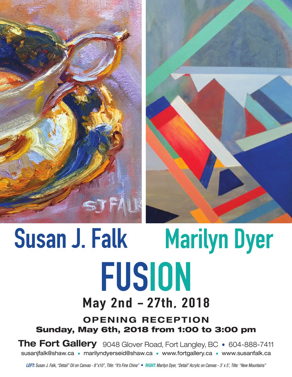 Susan J. Falk and Marilyn Dyer, "Fusion," 2018
