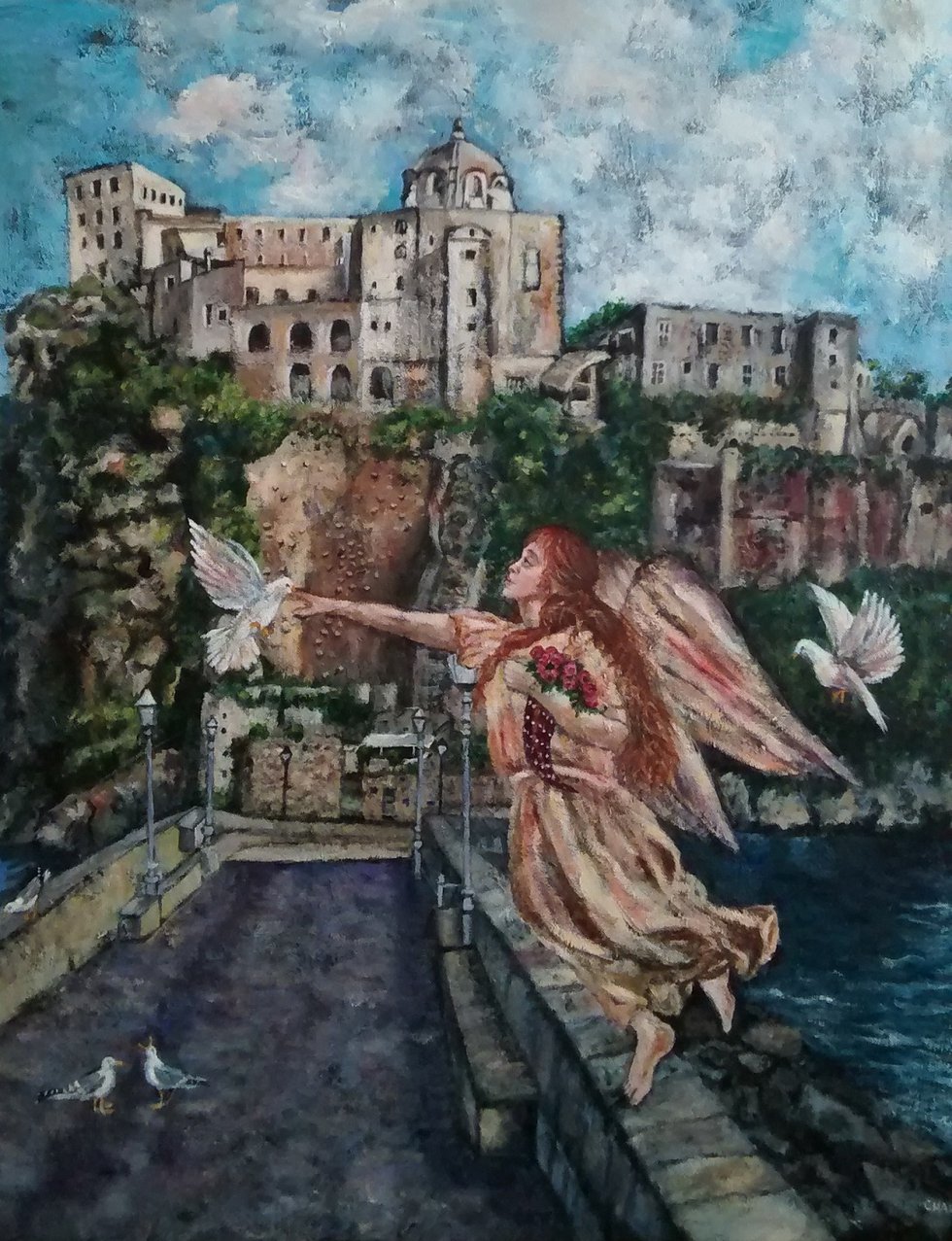 Charlene Turner Kroeger, “Castle in Ischia,” nd