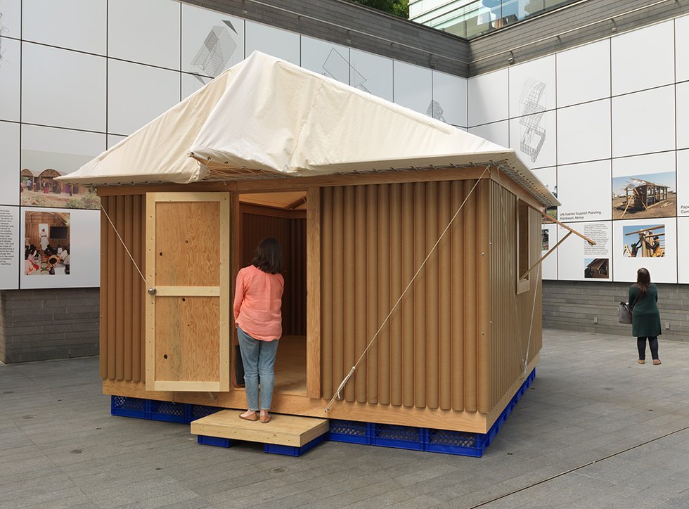Shigeru Ban, "Paper Log House," 2018