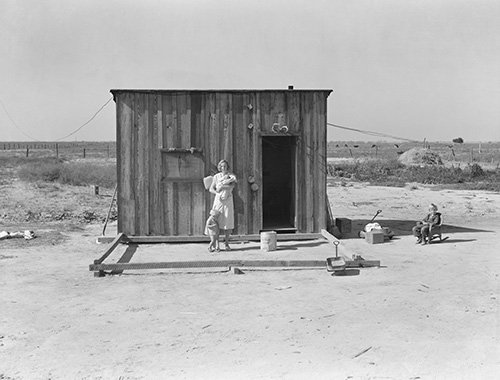 Dorothea Lange, "Home of rural rehabilitation client, Tulare County, California," 1938