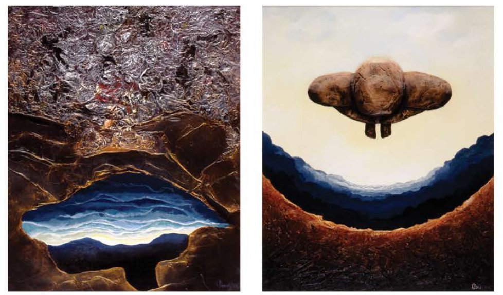 Karel Doruyter, "Choice," (left) and "Resurrection"