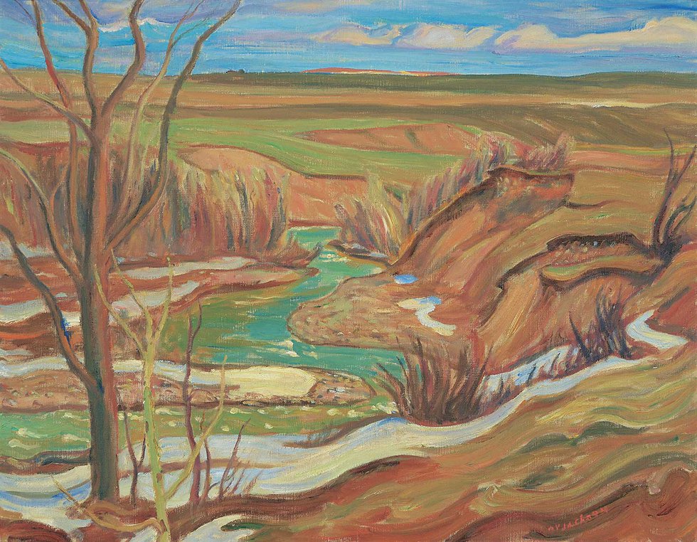 Alexander Young Jackson, "Drywood Creek, Waterton Lake / Pincher Creek," circa 1957
