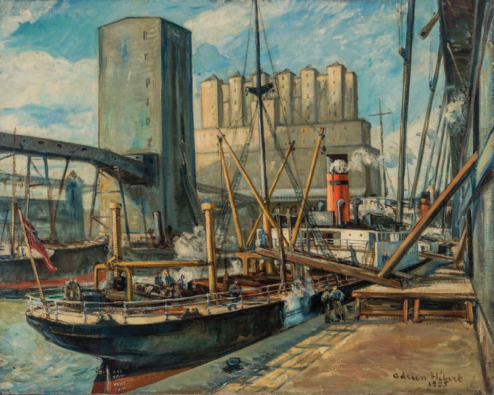 Adrien Hébert, "Montreal Harbour," 1925