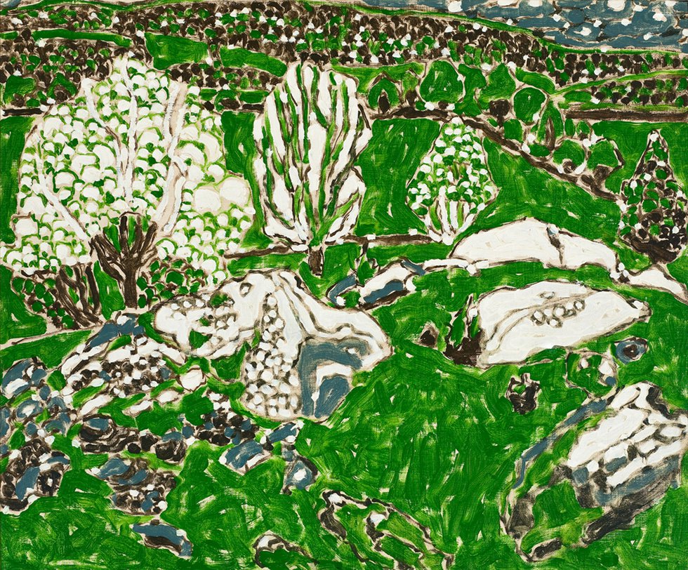 David Milne, “White Trees in a Green Valley,” circa 1916