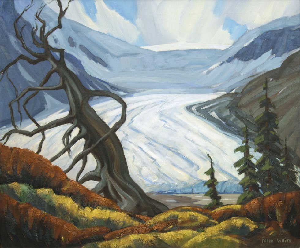 Peter Whyte, “Athabasca Glacier,” 1940-1950