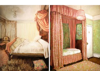 Gillian Willans, "Symphony in White," 2018 (left) and "Sleeping Beauty," 2018 (right)