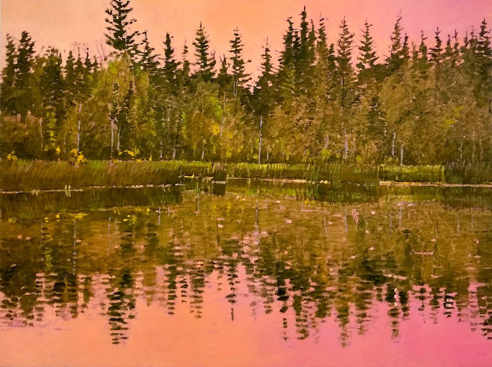 Darrell Bell, "Pink Light (End of the Lake)," 2018
