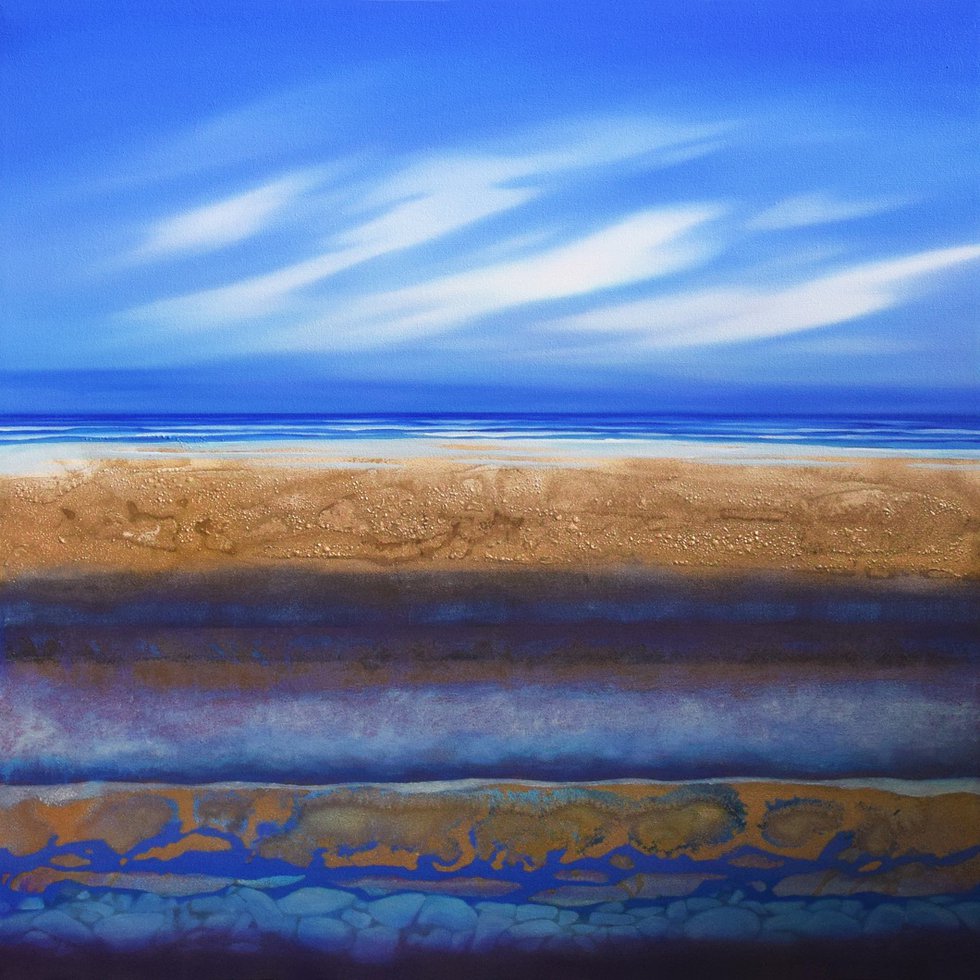 Kylee Turunen, "Beach Shore in Blue," no date