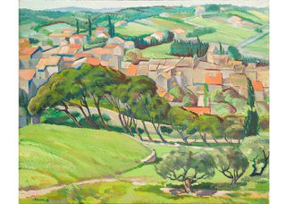 Robert Bruce, "Village in Provence," 1935-39