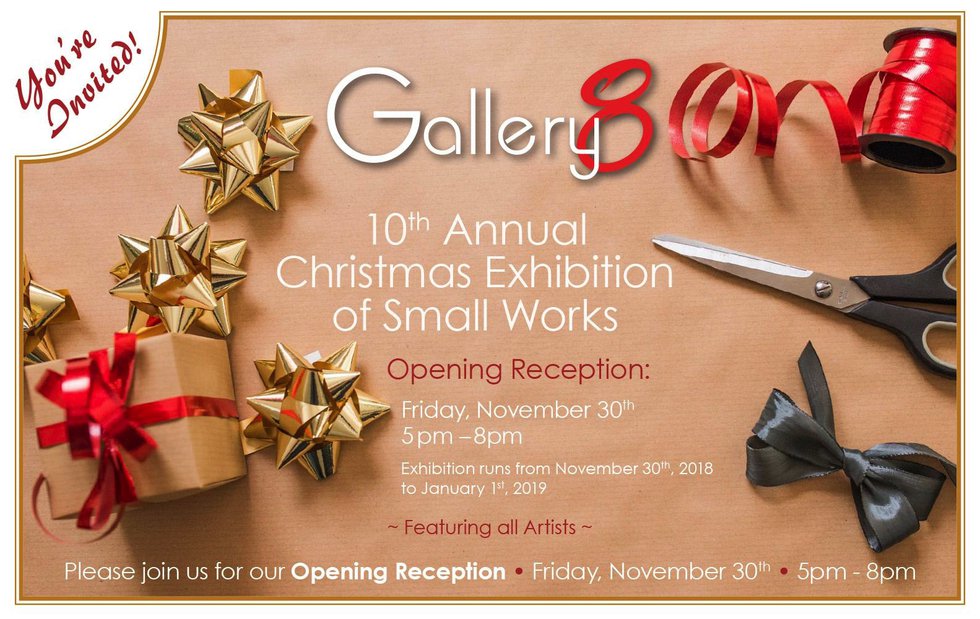 Gallery 8, "10th Annual Christmas Exhibition of Small Works," 2018