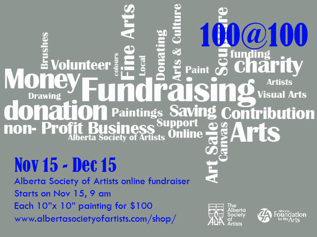Alberta Society of Artists, "100@100 Online Fundraiser," 2018