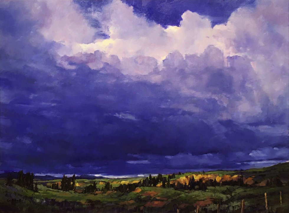 Jean Geddes, "Storm Watch, West of Cochrane, AB," nd