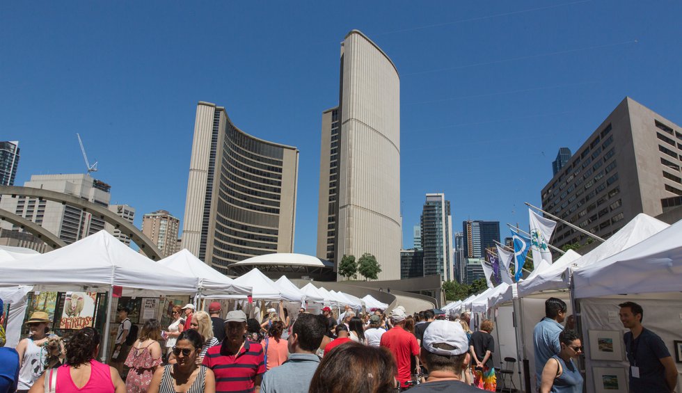Toronto Outdoor Art Fair at Toronto city hall, July 2018