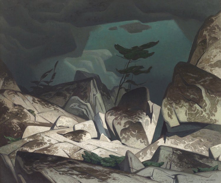 A.J. Casson, "Storm in the Cloche Hills," 1951
