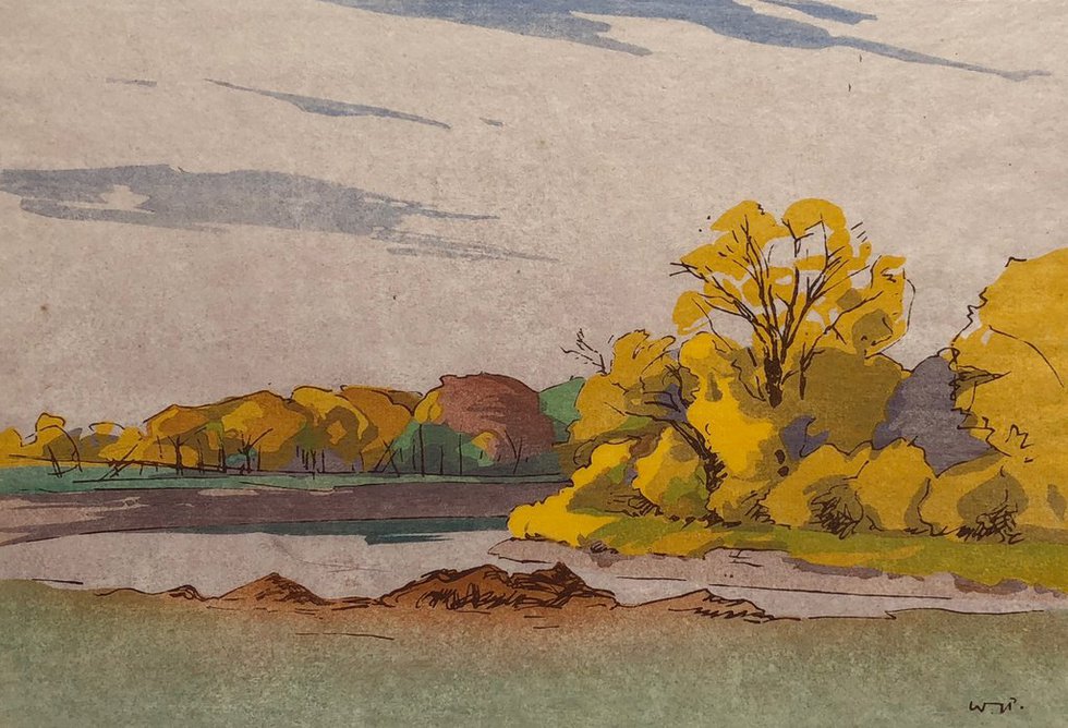 Walter J. Phillips, "Fall Assiniboine River," 1931