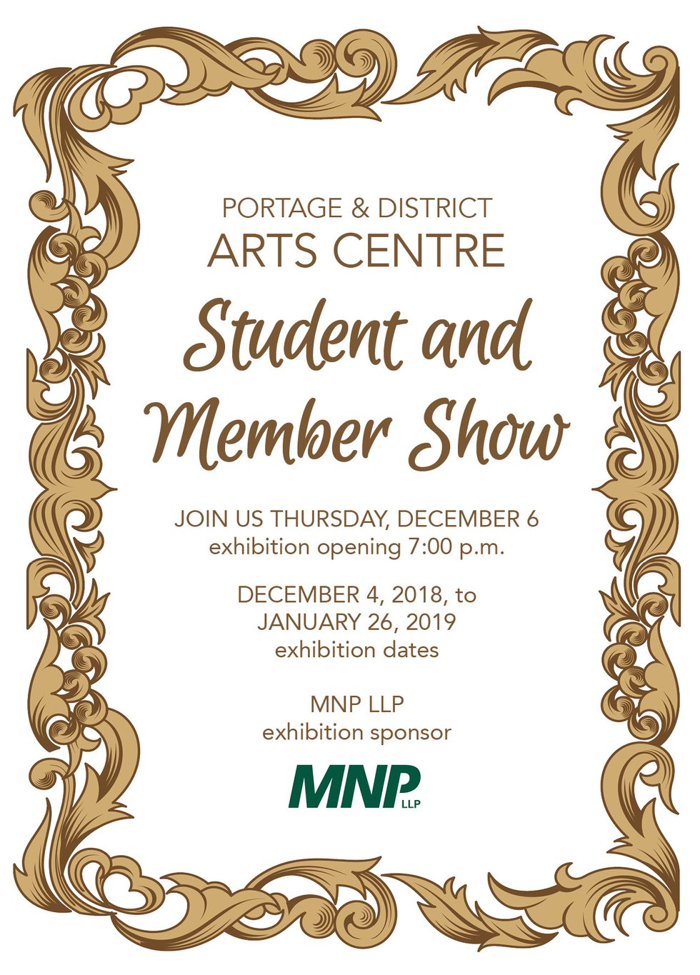 Portage &amp; District Arts Centre Student and Member Show, 2018