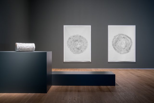 Installation view, Rosa Barba, "Send Me Sky," Remai Modern, Saskatoon, 2018