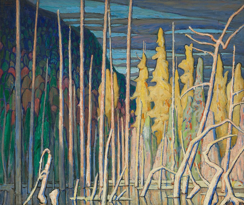 Lawren Harris, "Tamarack Swamp, Algoma," 1920