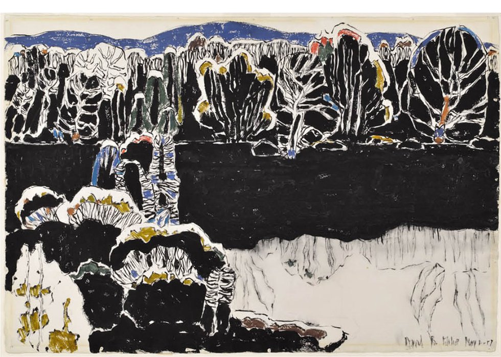 David Milne, “Reflected Forms,” 1917, watercolour on paper (Art Gallery of Greater Victoria, Women’s Committee Cultural Fund; photo by Stephen Topfer, AGGV)