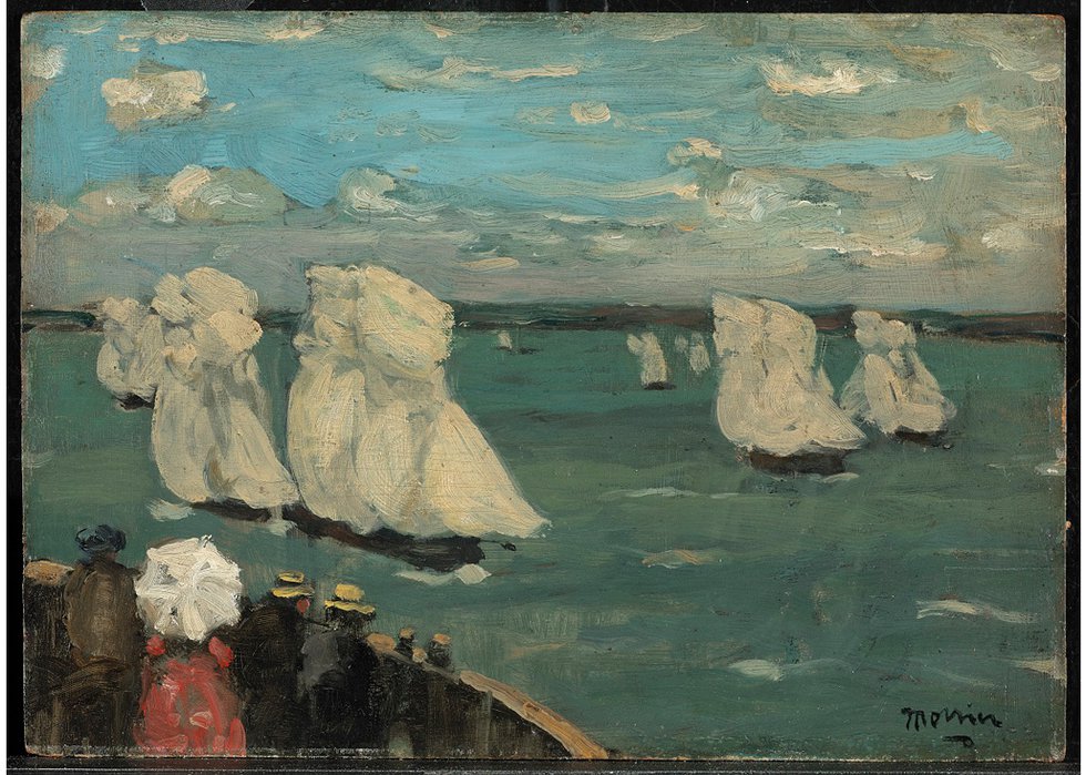 James Wilson Morrice, "The Regatta," circa 1902-1907, oil on panel, 9" x 13" (gift of A.K. Prakash, J.W. Morrice Collection, 2015, National Gallery of Canada; photo by NGC/MBAC)