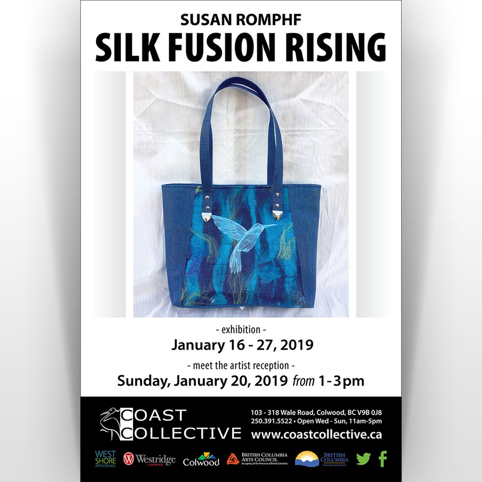 Susan Romphf, "Silk Fusion Rising," 2019