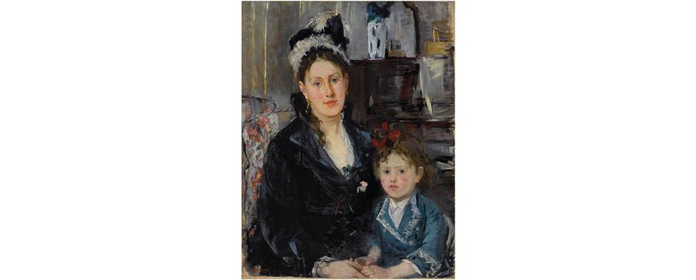 Berthe Morisot, "Madame Boursier and Her Daughter," c. 1873