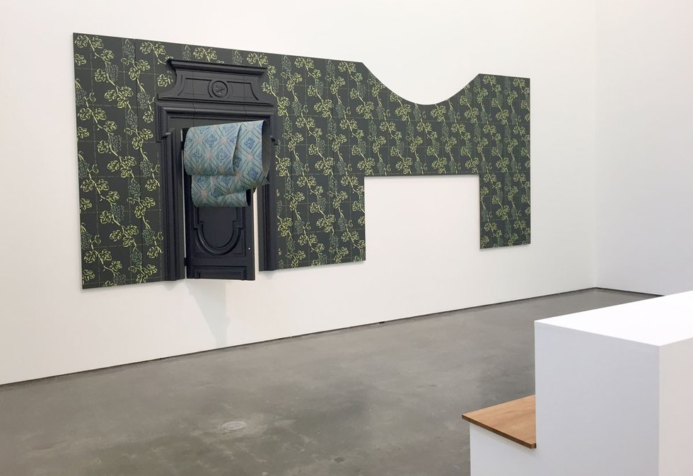 Anne Low, “Bedchamber of a paper stainer (wall),” 2018, installation view from “Chair for a woman” at the Contemporary Art Gallery, Vancouver