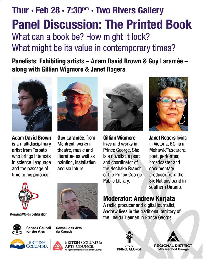 Two rivers Gallery, "Panel Discussion: The Printed Book," 2019