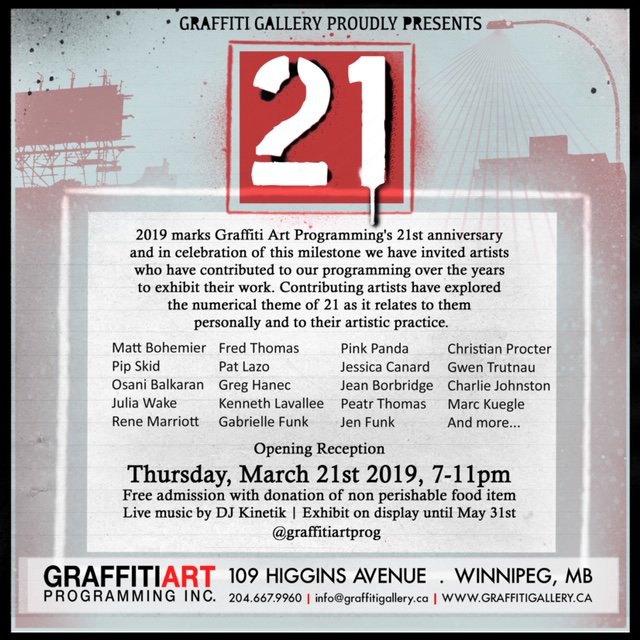 Graffiti Gallery, "21," 2019