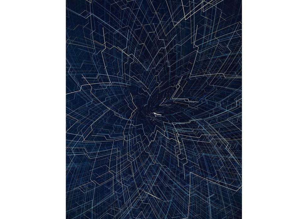 James Nizam, “Drawing with Starlight (Crown)," 2019