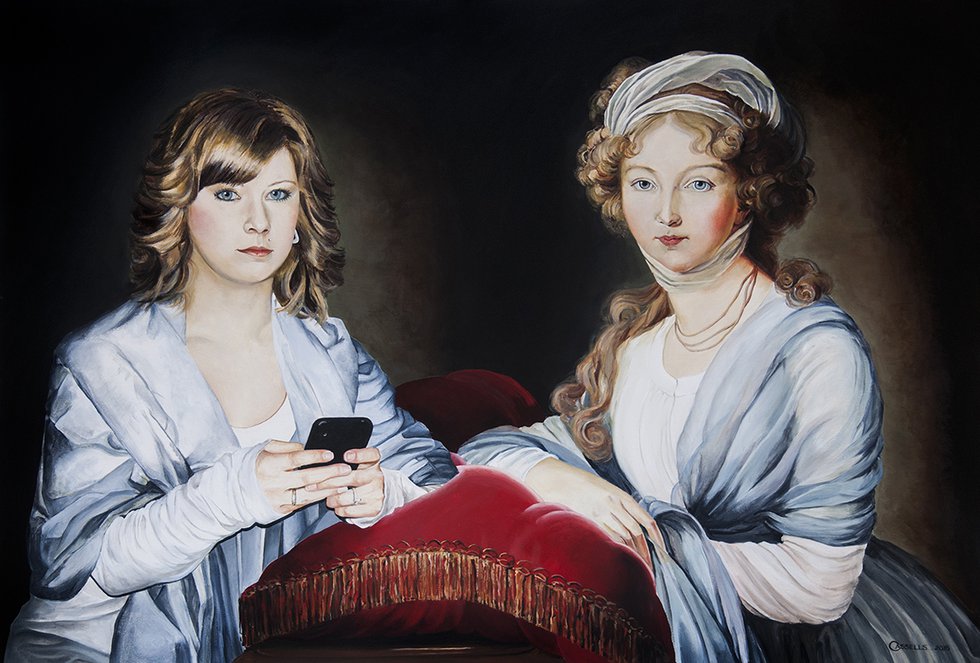 Laara Cassells, “Jessica Day and Empress Elisabeth Alexeievna (after Elisabeth Louise Vigée Lebrun),” 2015