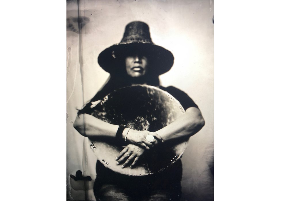 Kali Spitzer, “Portrait of Musqueam Waterkeeper (Audrey Siegl),” scanned tintype, 30” x 24”
