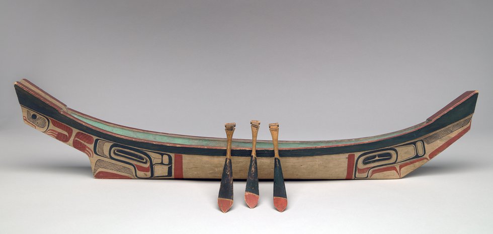 Haida, "Wooden Model Canoe," circa 1880