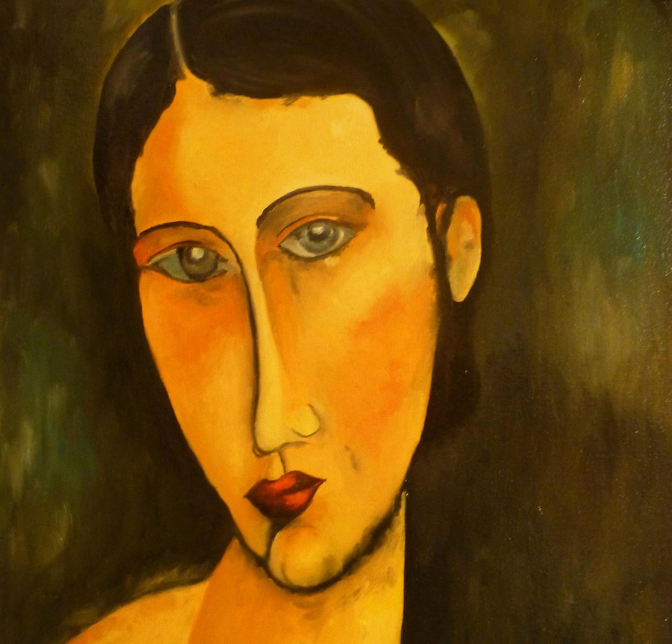 Jan Brancewicz, "Reproduction of Amedeo Modigliani - Young Girl with Blue Eyes," 2018