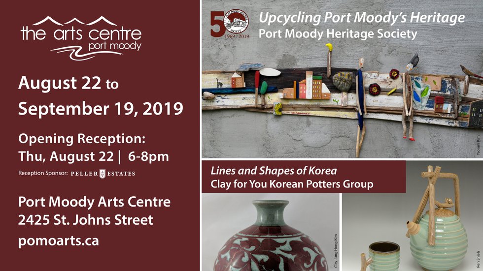 Port Moody Arts Centre, "Upcycling Port Moody's Heritage and Lines and Shapes of Korea," 2019